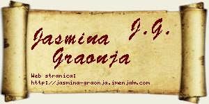 Jasmina Graonja vizit kartica